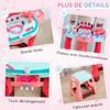 Child Girl Dressing Table With Stool Mirror Light Music Accessories 3 6 Years Old 57x34x76cm Multicolor