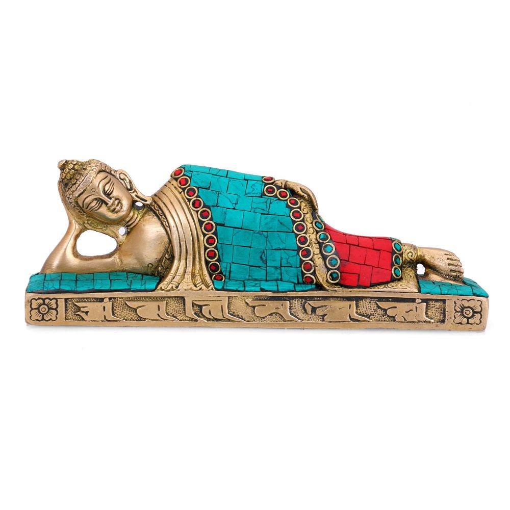 Lord Buddha Idol, Multicolor Buddha Home Decor, Religion Statue - 3.5 Inches