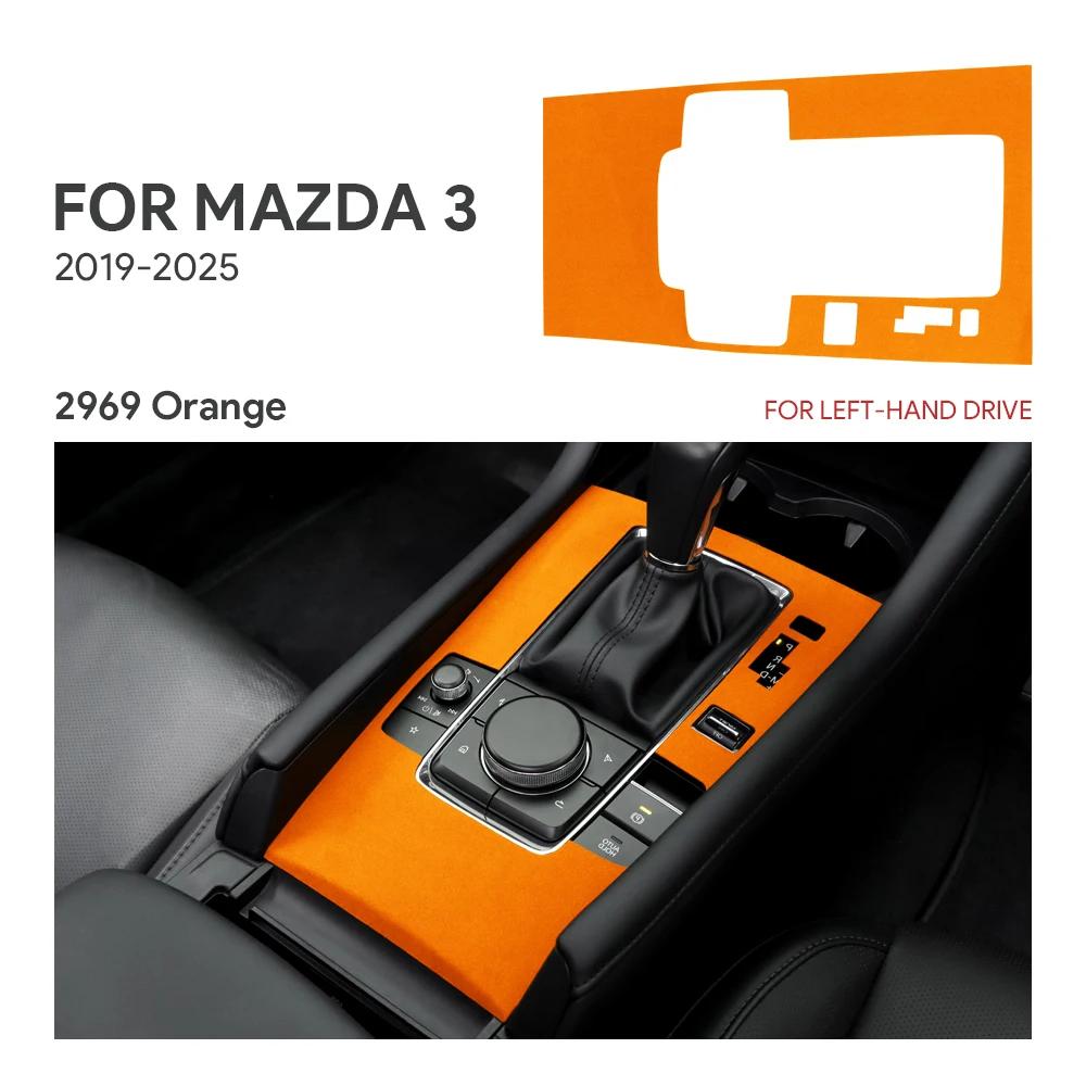 Oberer Wildleder-Zieraufkleber für Mazda 3 Axela BP      2024 2025 Auto Automatikschaltpanel mit Sportknopf