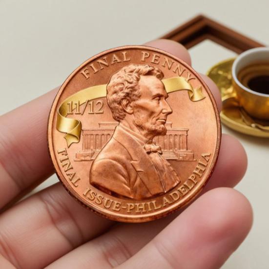 Letzte Penny Sammlermünze Beidseitig Geschnitzt Der Letzte Penny Tribut-Token Souvenirmünze Geschichtsinteressierte Sammler Andenken Geschenk