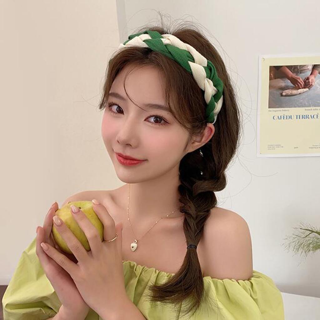 PROLY New Fashion Headband Handmade Patchwork Braided Turban Hairband Spring Hair Accessories