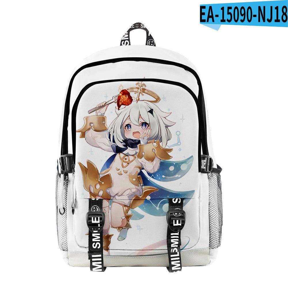 Trendy Popular Genshin Impact Student School Bags Unisex 3D Print Oxford Waterproof Notebook multifunction Travel Backpacks
