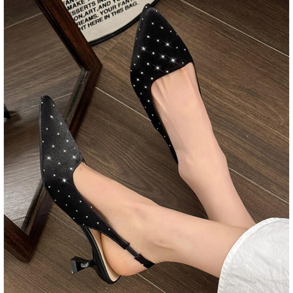 Fashion New  Pumps Women Pointed Blue Pointed Toe Party Shoes Summer Thin Heeled Sandals High Heel  Plus Size Women's Shoes 43