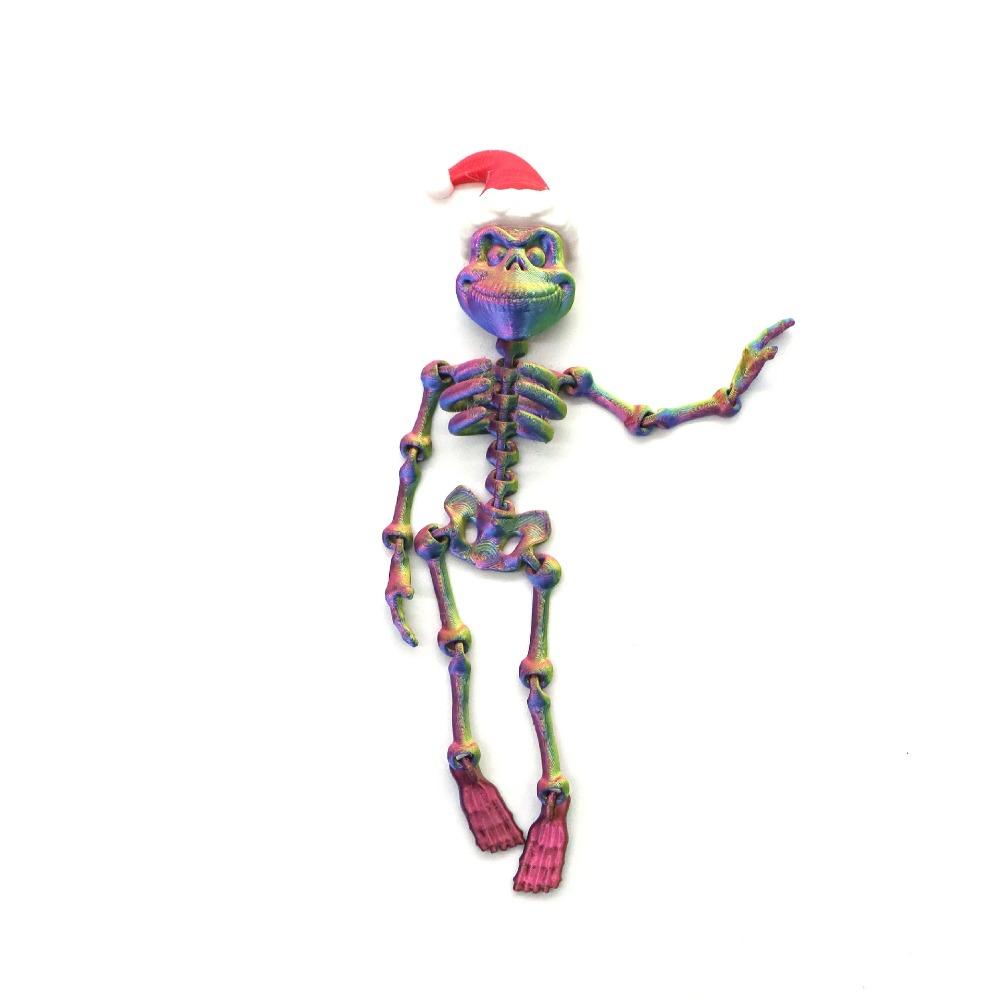 3D Printed Skull Magnetic Refrigerator Sticker Halloween Figures Movable Joints Creative Desk Decoration Home Accessories