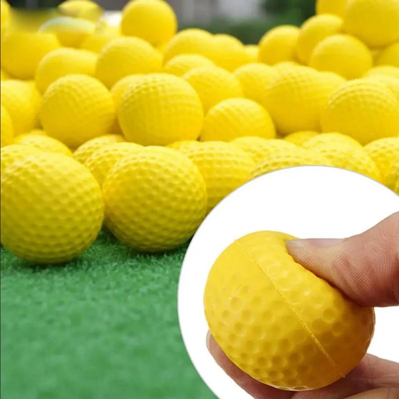 Yellow PU Foam Golf Balls Sponge Elastic Indoor Outdoor Practice Training