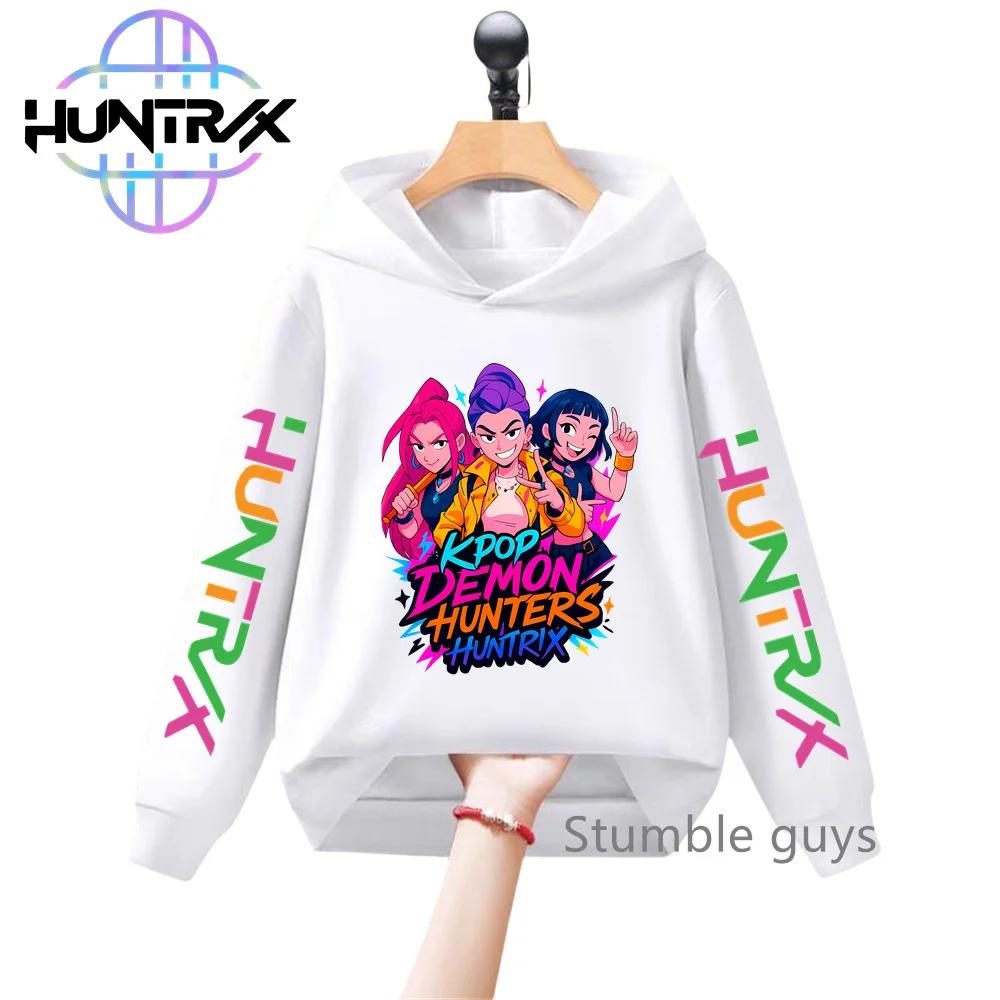 Kids KPop Demon Hunters Autumn Boys Girls Hoodie Long Sleeve Sweatshirt Sportswear Anime Clothes Stylish