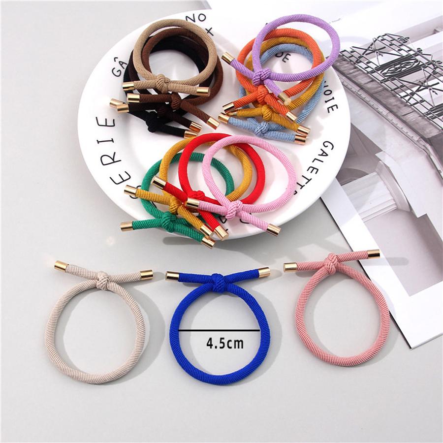 10Pcs Women Elastic Hair Rubber Bands High Quality Girls Hair Bands Hair Scrunchies Gold Plated Hair Accessories Hair Gum/Tie