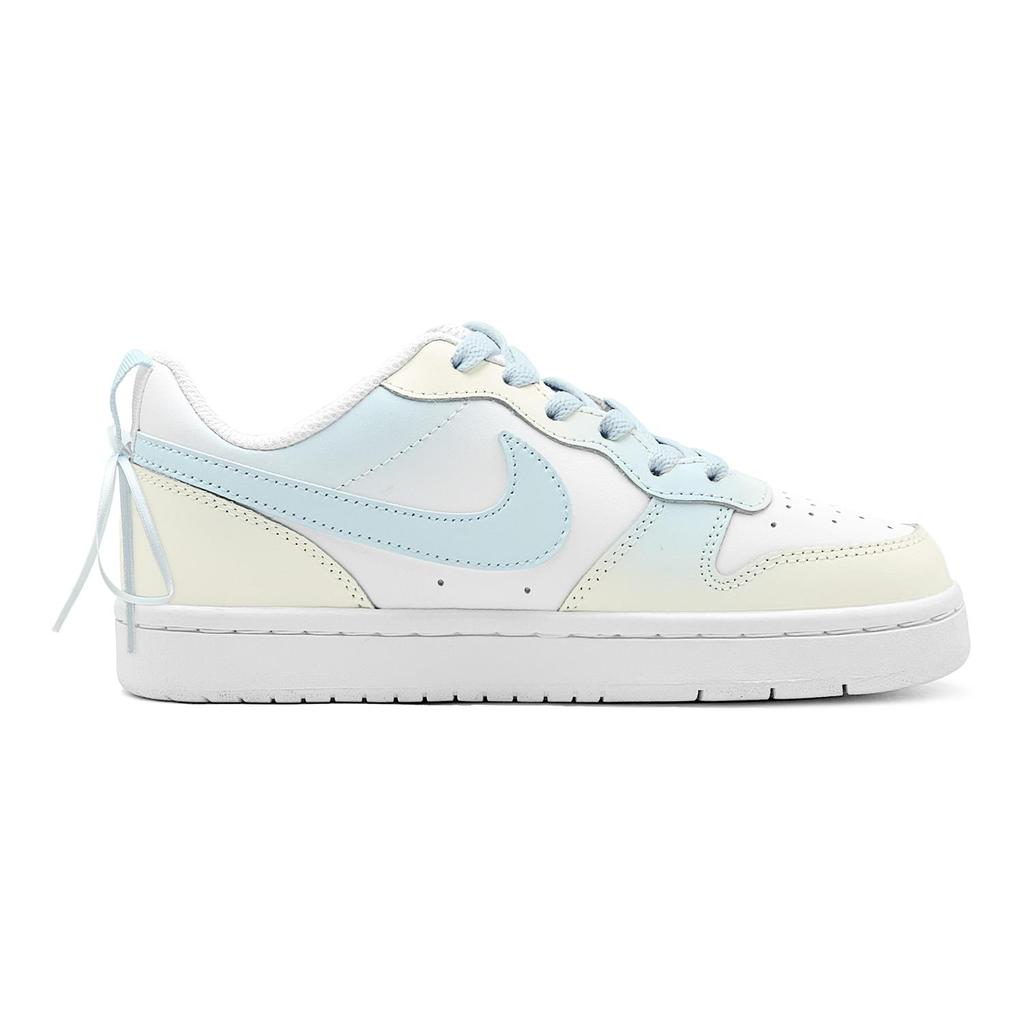 Nike Court Borough Moon Love Song Low top Skateboard Shoes Women's Light Blue BQ5448-100(TeamS2-S-BOX)