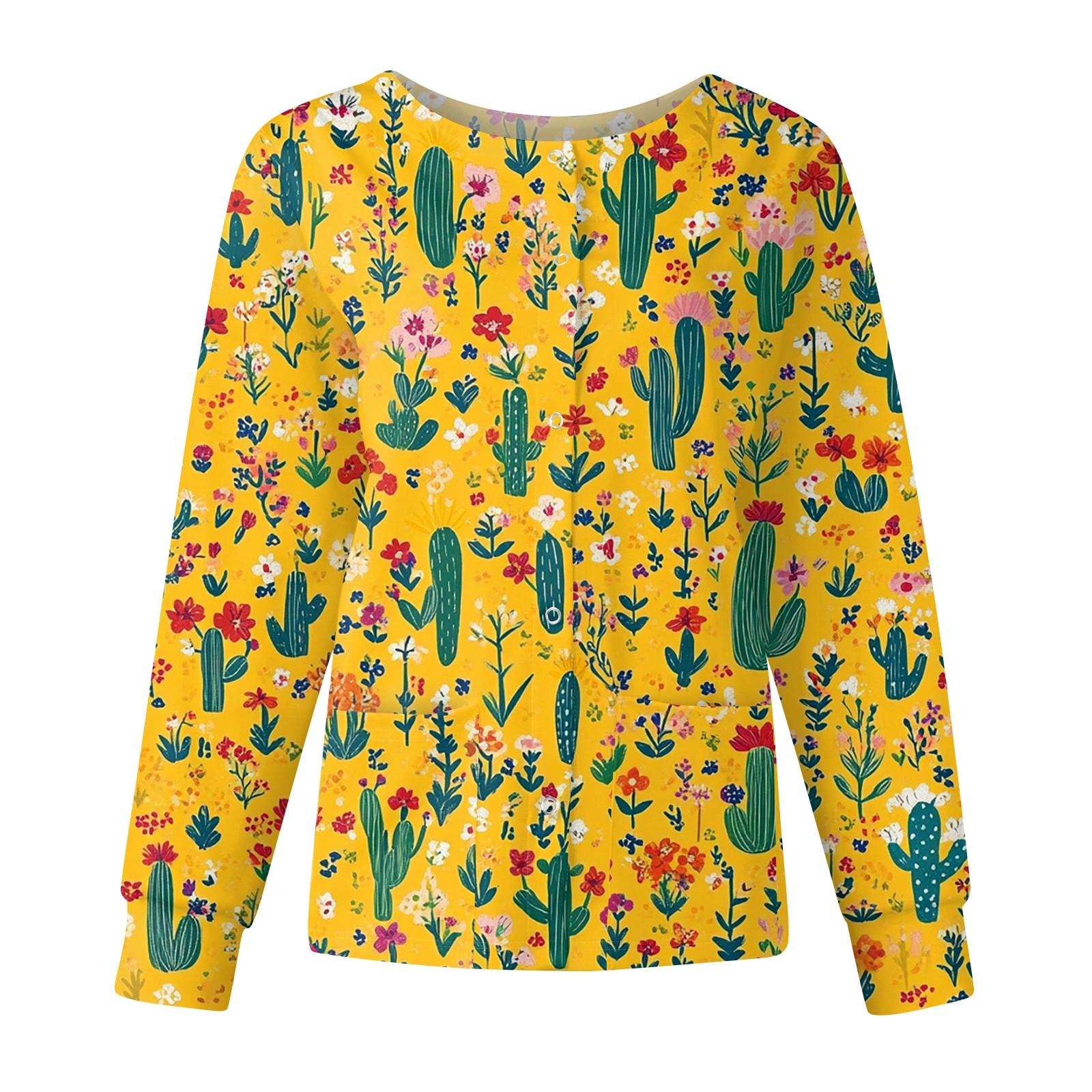 

Женская повседневная модная куртка с длинным рукавом, стоячим лацканом, однобортная, с милым принтом животных, рабочая куртка, топы XL жёлтый