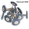 10pc 1Inch Radial Bristle Disc Kit Abrasive Brush 1/8" 3mm Shank two layer Detail Polishing Wheel for Rotary Tool Accessories