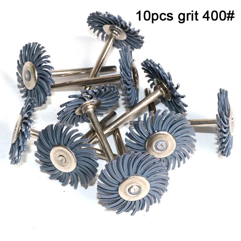 10pc 1Inch Radial Bristle Disc Kit Abrasive Brush 1/8" 3mm Shank two layer Detail Polishing Wheel for Rotary Tool Accessories
