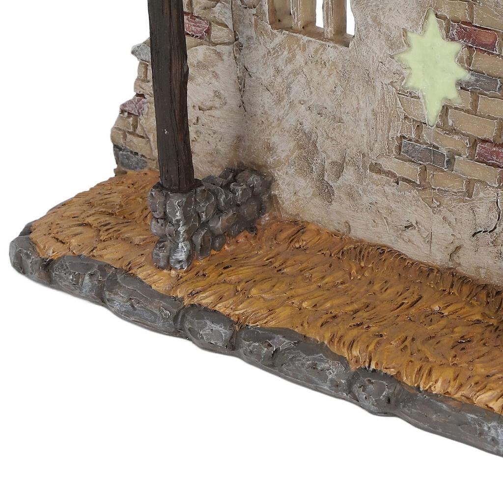 Nativity Scene Figurine Christmas Manger Realistic Christmas Holiday Desktop Decor Gift for Living Table Holiday Gift Set, Statue, Ornament, Home,