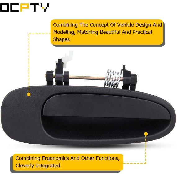 OCPTY Door Handle Exterior Rear Passeneger Right Side Replacement Fit 1993-1997 for Geo Prizm for Corolla Outside Door Handle Black