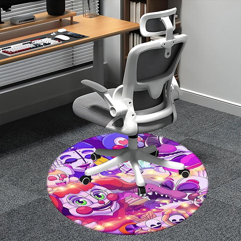 

Circus Clown,Carnival Characters Chair mat Round Rug Office carpet, Non slip, Suitable for Living Rooms, Bedrooms,Decor1205860a 80cm by 80cm