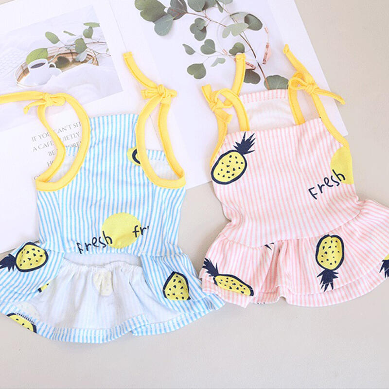 Ananas Rüschen Einteiler Hund Sommerkleidung