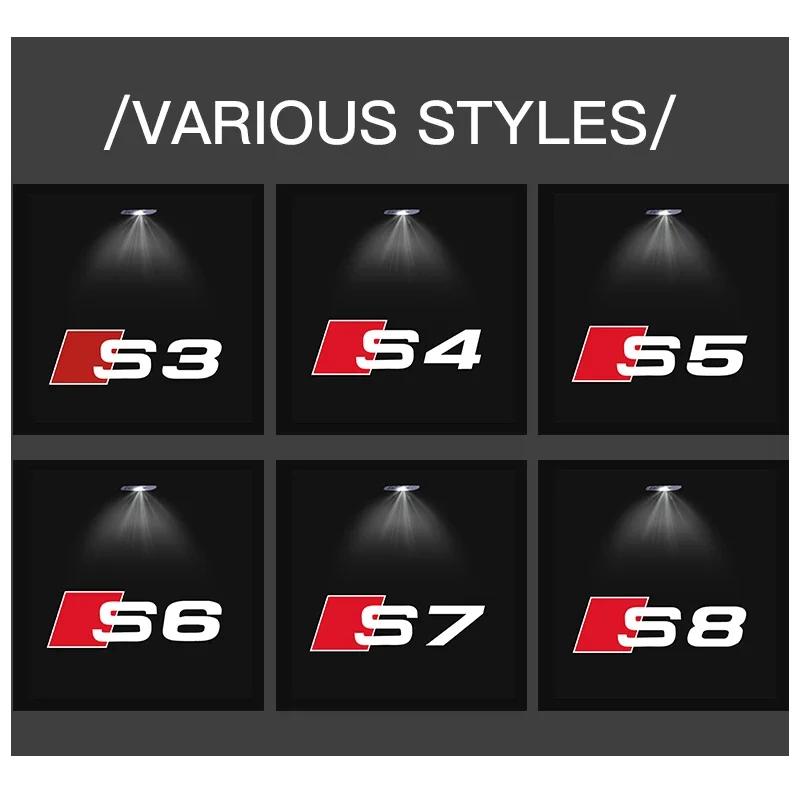 For Audi C74Pcs For Audi A3 A4 B8 8P 8V A6 C7 A5 Q5 B7 B6 B9 SLINE RS Q3 Q7 S3 S4 S5 S6 Car Door Welcome Light Led HD Projector Lamp