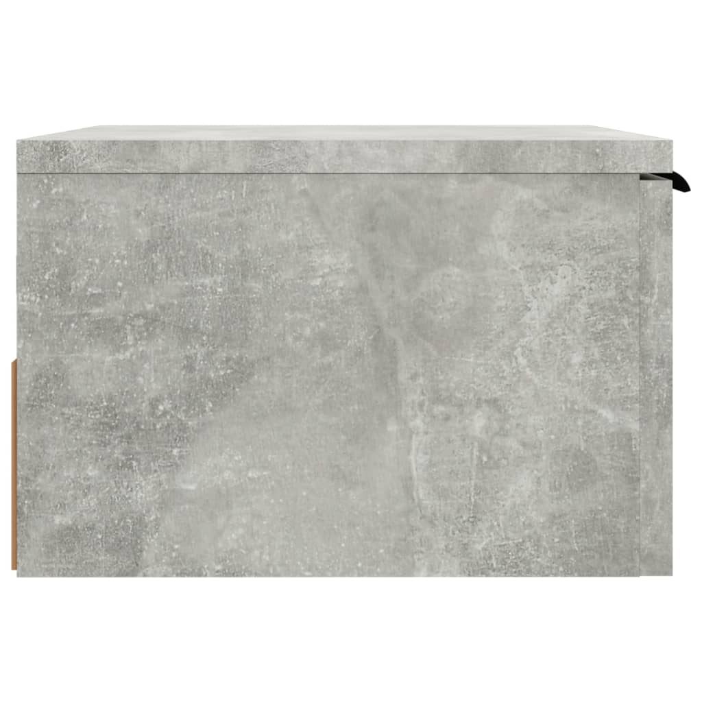 Wall Mounted Nightstand Concrete Gray 34 X 30 X 20 Cm