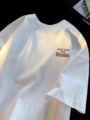 Men's 2025 Trendy Casual Heavyweight Cotton T-Shirt - Short Sleeve, Loose Fit