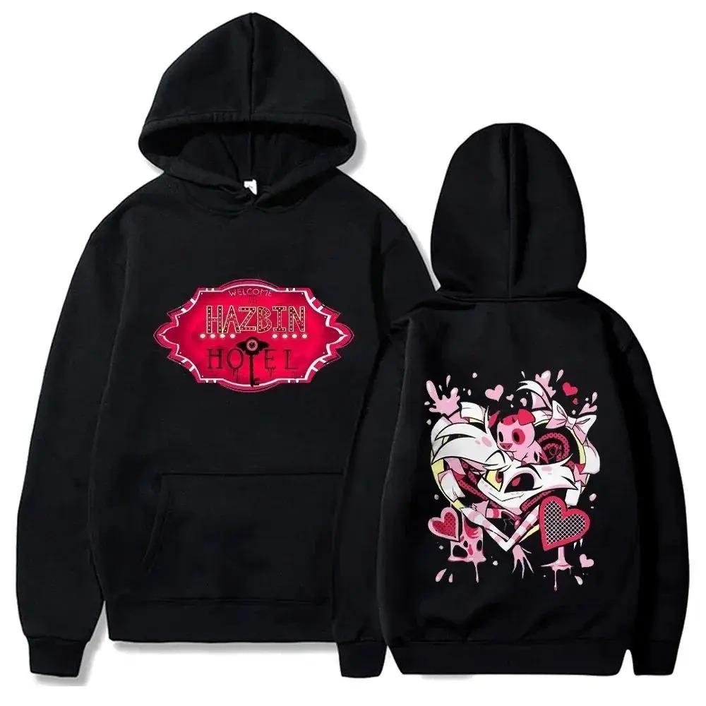 

Streetwear Anime Graphic Print Hoodies Funny Hazbin Hotels Hoodie Alastor Sweatshirt Men Women Hotels Clothes Hoodie S