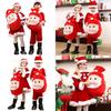Christmas Attire For Children Vibrant Red Santa Costume With Plush Fabric