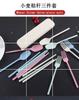 3pcs/set Travel Cutlery Portable Cutlery Box Japan Style Wheat Straw Knife Fork Spoon Student Dinnerware Sets Kitchen Tableware