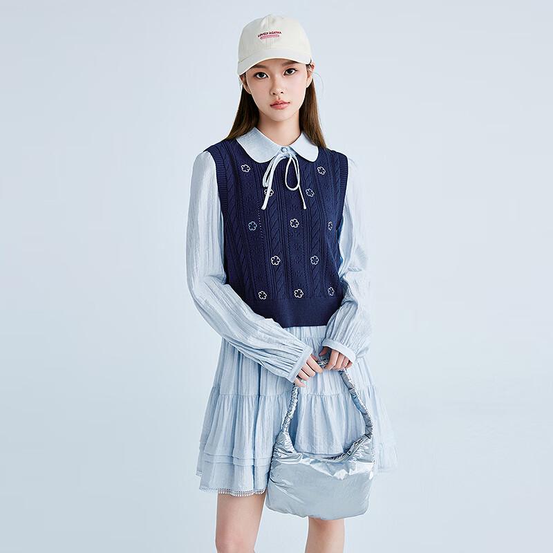 Ledin Korean Style Lapel Short Shirtdress