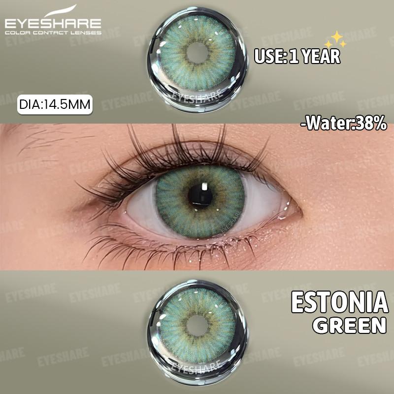 

EYESHARE Миопия Глаз Натуральные Серые Линзы Для Глаз С Диоптриями Зеленые Контактные Линзы Для Глаз -3.00