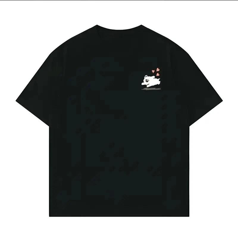 T-shirt a maniche corte in puro cotone stile giapponese Pokemon Carpa Re Magikarp Sushi Sashimi Ampia da uomo e da donna Top estivi