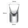 6PCs Glass Set Transparent 15ml Shot Glass Thickened Bottom Liquor Cup Bullet Cups One Mouth Small Cup Wine Drinkware Wholesale