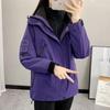 2025 Women's Windproof Fleece-Lined Detachable 3-in-1 Short Shell Jacket for Autumn & Winter Mountaineering