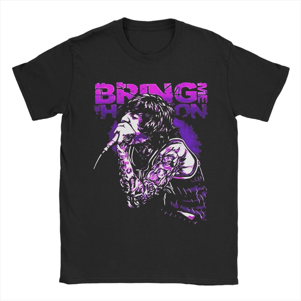 Men BMTH Bring Me The Horizon TShirts British Rock Band Cotton Clothes Summer Y2K ShortSleeve T Shirt ONeck Tshirt Plus Size