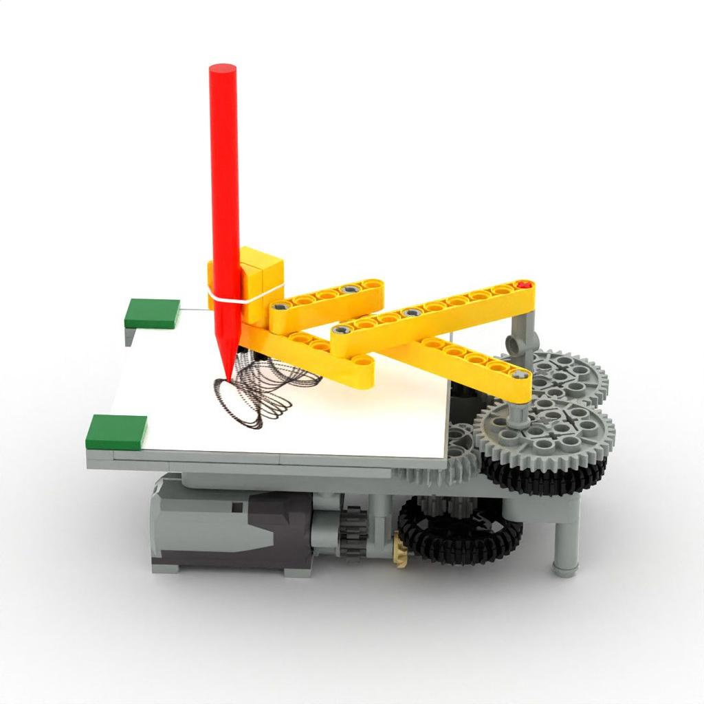 Moc Plotter Electric Motor Bricks Drawing Machine Model Building Blocks Drawings Technical Assemble Science And Educational Toys