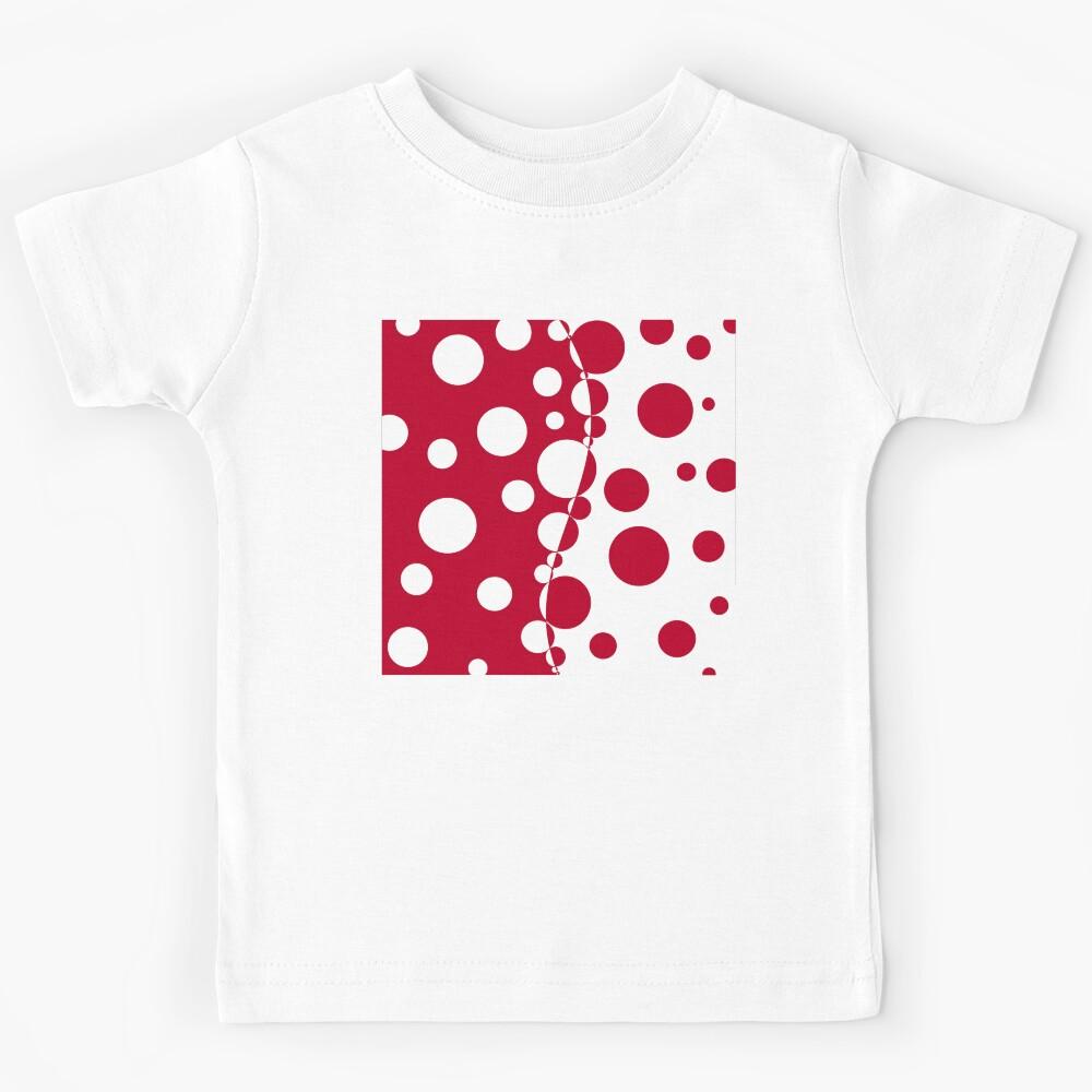 Retro 60 s Red and White Dot Pattern Kids T-Shirt 140