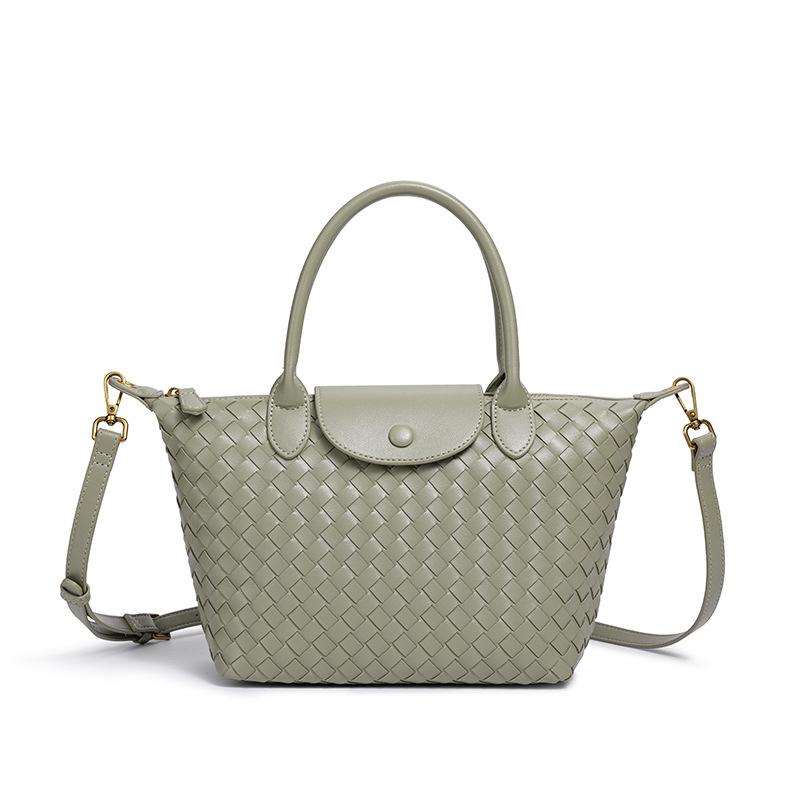 New Woven Dumpling Bag Hand-woven Bag Large-capacity Commuting Versatile Portable Messenger Bag
