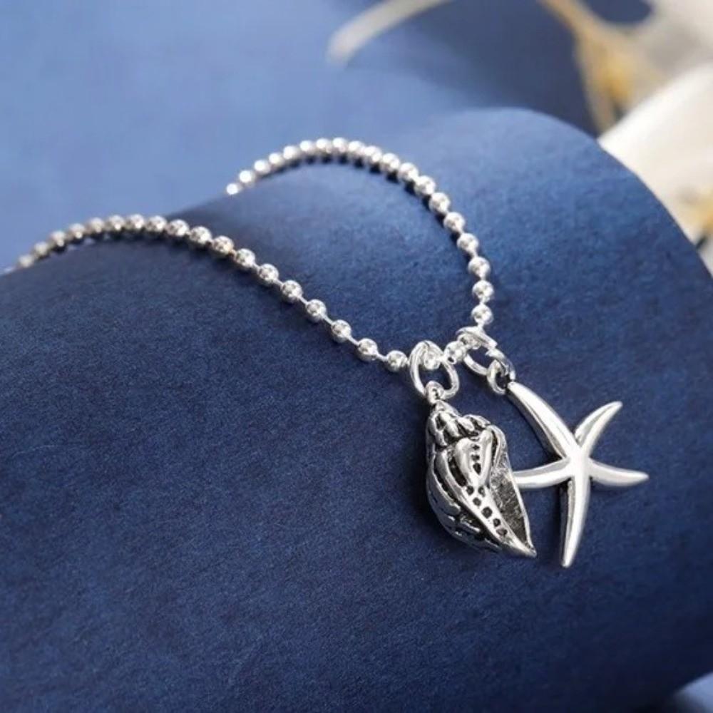 Copper Conch Clavicle Chain Beaded Women's Jewelry Temperament Starfish Necklace Women