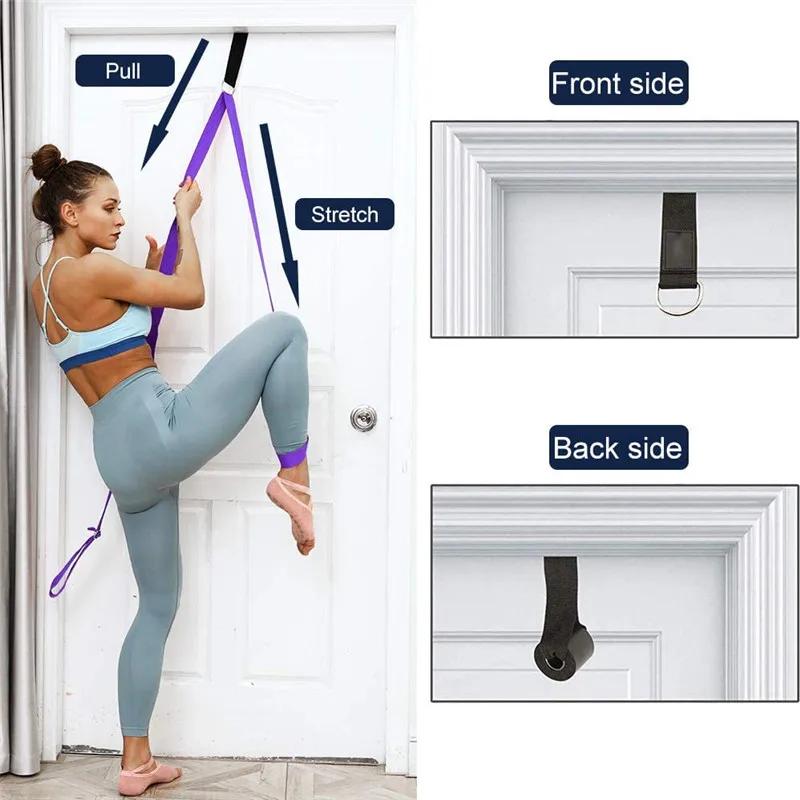 3M Door Flexibility Stretching Yoga Stretch Strap Leg Stretcher Strap D-Ring Belt Dance Gymnastics Resistance Fitness Gym Bands