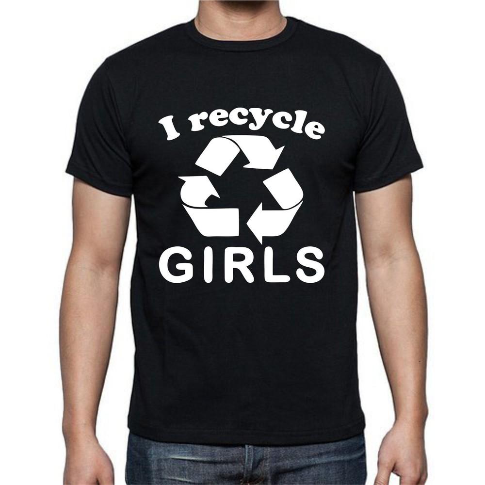 

I Recycle Girls Women Sleep Clean Earth Funny T shirt Tee 3XL