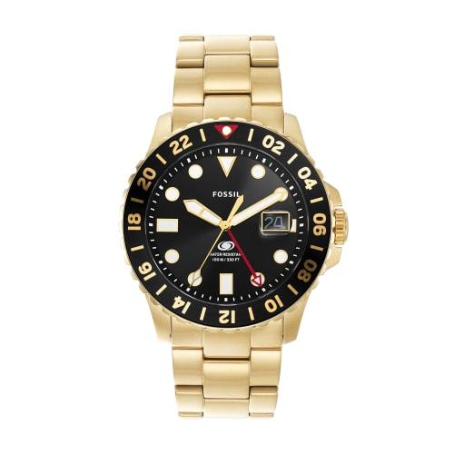 Fossil Men's Gold Watch, FOSSIL BLUE GMT FS5990