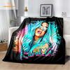 Karol G Bichota Blanket Personalized Warm Plush Cozy Home Girl Throw Blanket for Beding Comfortable Couch Lightweight Blanket