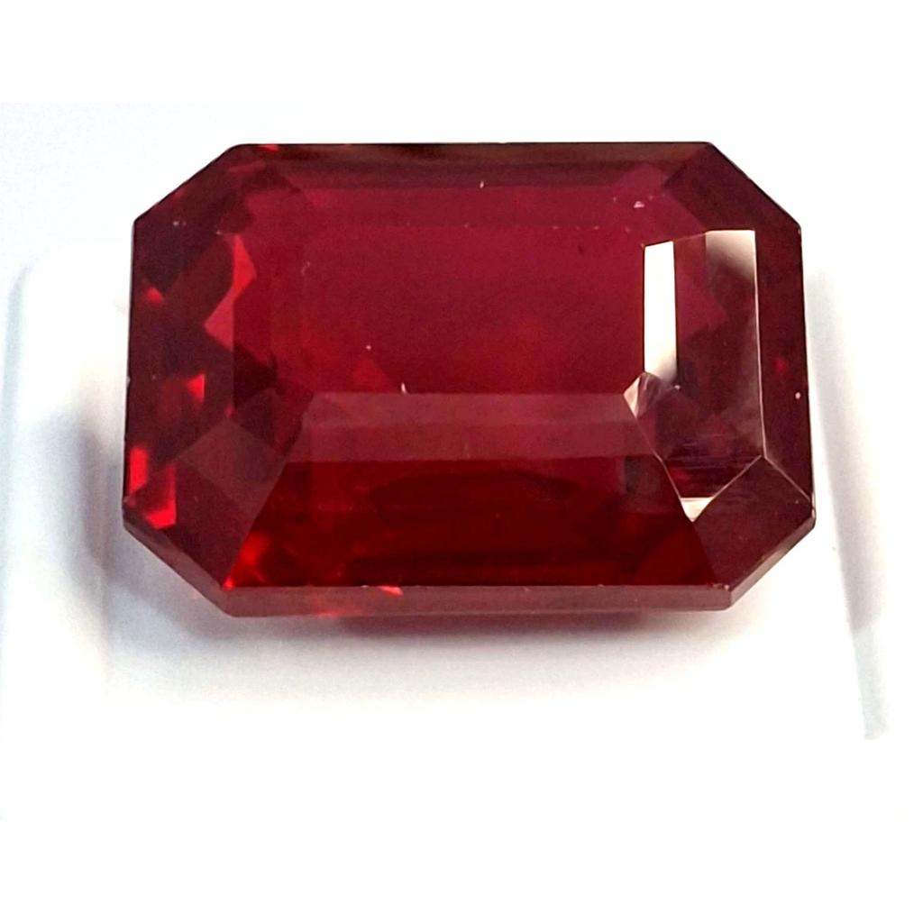 Mozambique Red Ruby Natural 36-38 Ct Emerald Cut Beautiful Certified Gemstone