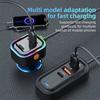 PD 30W Fast Charging Adapter with 1m Extension Cable Rear Seat Multi-Port Car Charger