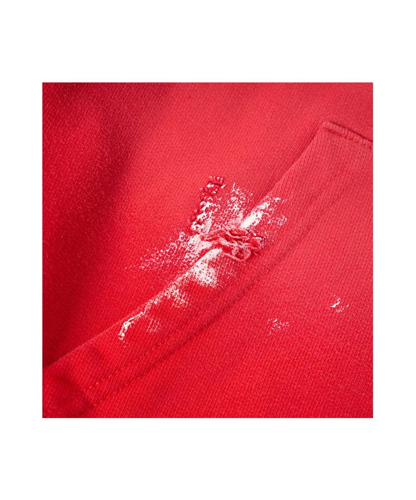 Paintbrush Crop Hoodie (Red)