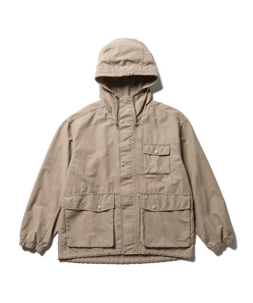 Light Dobby Cloth Parka Hoodie for Men and GREIGE M [Snow Peak] JK-26SU009 Women,