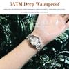 POEDAGAR Luxury Ladies Wristwatch Luminous Waterproof Date Week Woman Dress Watches Stainless Steel Watch Quartz Clock+Box
