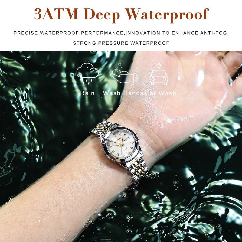 POEDAGAR Luxury Ladies Wristwatch Luminous Waterproof Date Week Woman Dress Watches Stainless Steel Watch Quartz Clock+Box