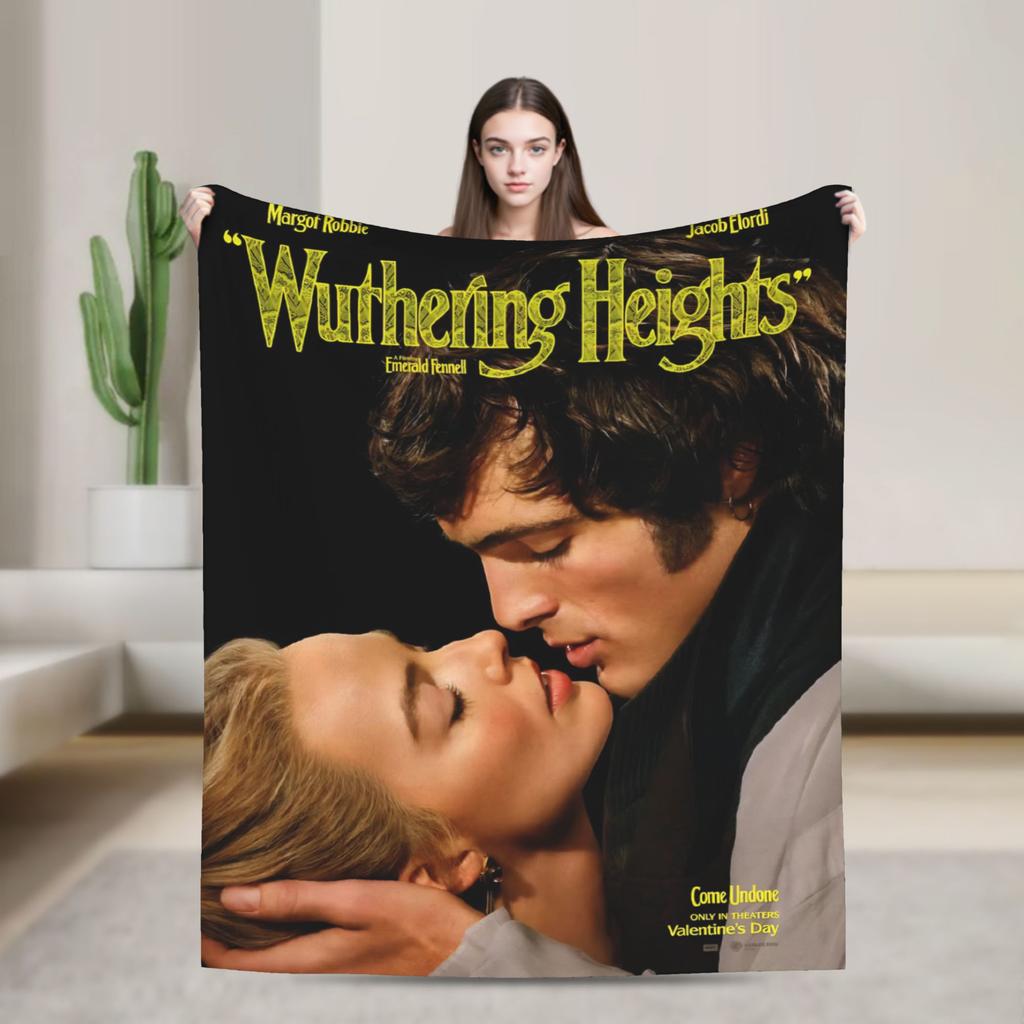 Wuthering Heights 2026 Movie Blanket Multiple Sizes Soft Fuzzy Plush  Throw Blankets for Sofa Couch and Bed