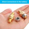 Boao 8-Piece Side Post Battery Terminal Adapter - 3/8 16 Bolts Standard Battery Post Stud Extender Screws