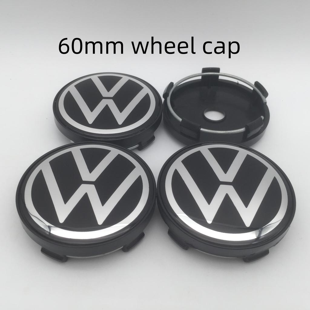 UDXKW1 VW Car 4pcs New Black for 56mm 60mm 65mm 68mm Car Emblem Wheel Hub Center Cap Badge Covers Sticker Decal Styling Accessories