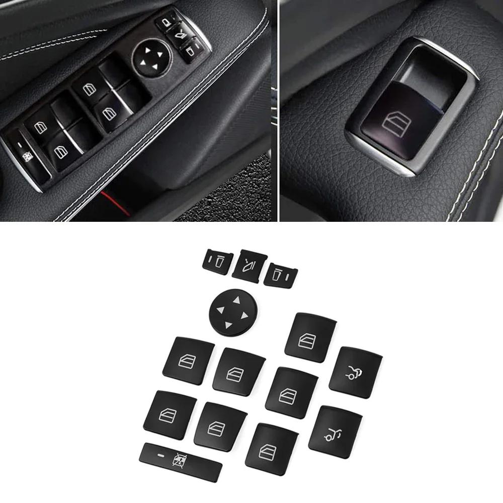 Car Window Switch Button Frame Cover Sticker For Mercedes Benz A B C E GLE GLA CLA GLK  A180 A250 B180 B250 E200 E350 GLE350