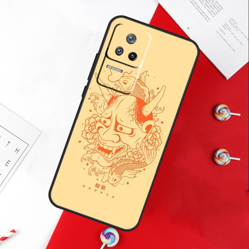 

Чехол Oni Hannya Mask для Xiaomi 11T 12T 13T 14T Pro 13 14 15 Ultra POCO X7 Pro X3 X5 X6 F5 F6 M6 Pro POCO M6 Pro